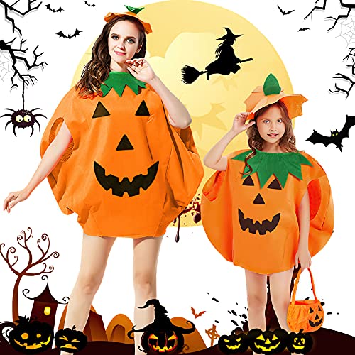 Disfraz de calabaza para niños, disfraz de calabaza, capa con sombrero, disfraz de calabaza para Halloween, disfraz de calabaza infantil, para Halloween, cosplay, fiesta, ropa (tamaño: 60 x 70 cm)