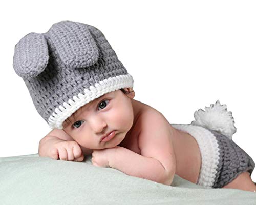 Disfraz de ganchillo con gorro a juego, ideal para sesión de fotos de bebés recién nacidos