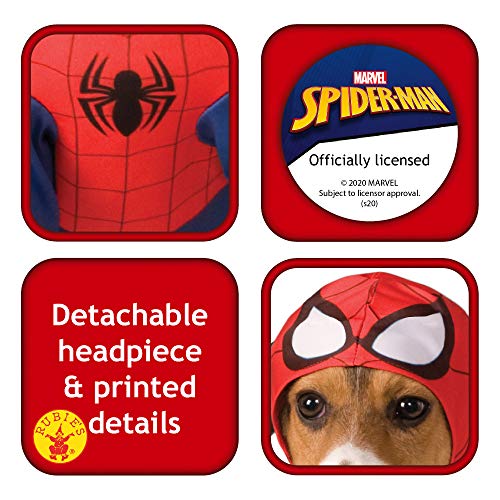 Disfraz para mascota - Spiderman superhéroe, perro talla S