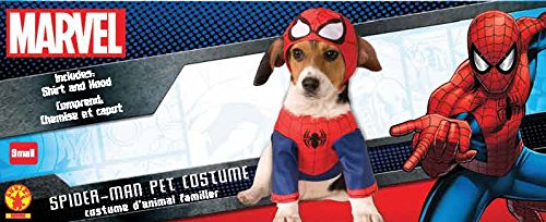 Disfraz para mascota - Spiderman superhéroe, perro talla S