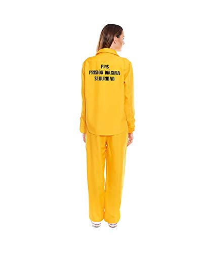 Disfraz Presidiaria Uniforme Amarillo Mujer Cine y TV (Talla M) (+ Tallas)