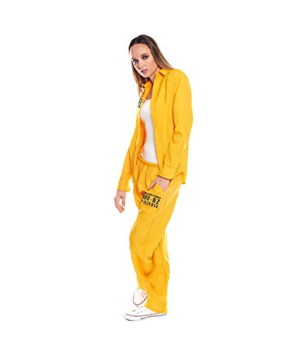 Disfraz Presidiaria Uniforme Amarillo Mujer Cine y TV (Talla M) (+ Tallas)