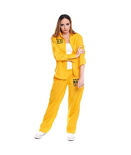 Disfraz Presidiaria Uniforme Amarillo Mujer Cine y TV (Talla M) (+ Tallas)