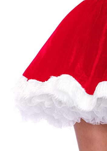 Disfraz sexy de mamá noel cosplay vestido elegante de navidad, vestido elegante de navidad, traje de fiesta de navidad, vestido de cosplay con capucha de terciopelo ( Color : Rojo , Tamaño : S )