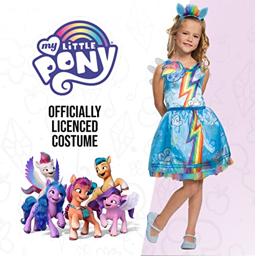 Disguise Disfraz My Little Pony Niña Rainbow Dash, Disfraz Unicornio Niña Disponible en Talla S