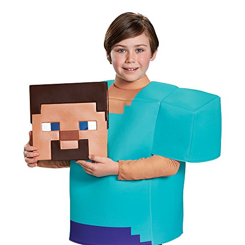 Disguise DISK65639L Classic Steve Minecraft, disfraces de Halloween para niños, tamaño unisex, S