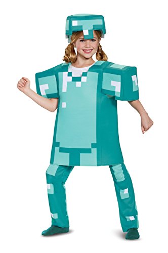 Disguise Minecraft Disfraz Minecraft Niño Armadura de Diamante Deluxe, Disfraz Carnaval Niño Disponible En Talla L