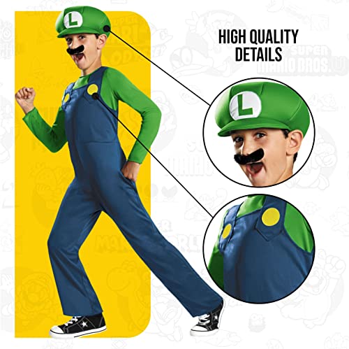 Disguise Super Mario Brothers Luigi - Disfraz clásico para niño