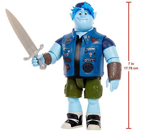 Disney and Pixar’s Onward Core Figure Barley Character Action Figure Realistic Movie Toy Brother Doll for Storytelling, Display and Collecting for Ages 3 and Up