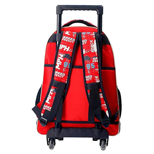 Disney Cars Speed Trails Mochila con Ruedas, Rojo