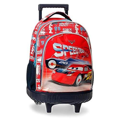 Disney Cars Speed Trails Mochila con Ruedas, Rojo