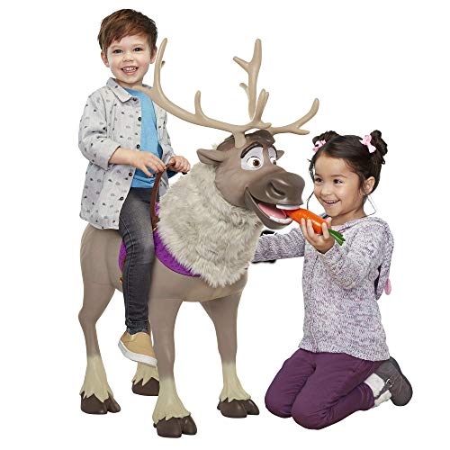 Disney Frozen 2 - Figura del reno Sven, perfecto para niñas y niños, soporta hasta 31 kg, 91 cm de alto de las pezuñas a los cuernos