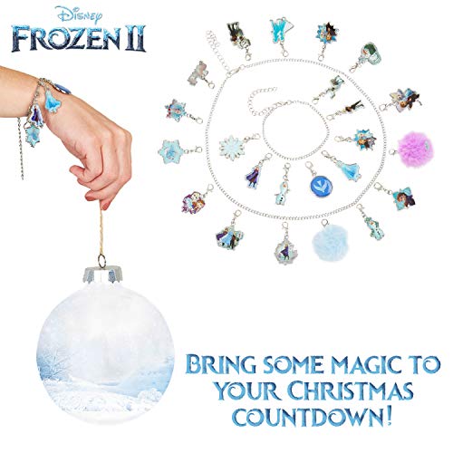 Disney Frozen Calendario Adviento, Calendario de Adviento 2021 de Joyas, Incluye 24 Sorpresas con Anna y Elsa Colgantes Pulsera Collar, Advent Calendar Para Niñas