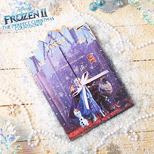 Disney Frozen Calendario Adviento, Calendario de Adviento 2021 de Joyas, Incluye 24 Sorpresas con Anna y Elsa Colgantes Pulsera Collar, Advent Calendar Para Niñas