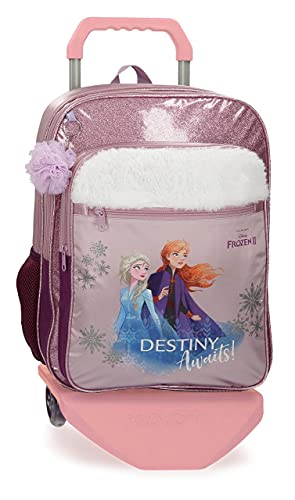 Disney Frozen Destiny Awaits Mochila con Carro Morado 32x42x15 cms Poliéster 20.16L