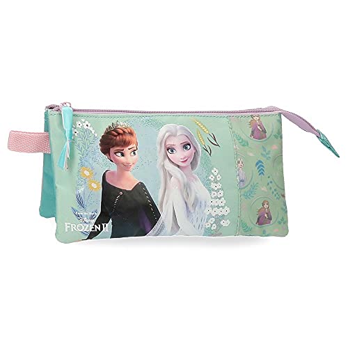 Disney Frozen Follow Your Dreams Estuche Triple Azul 22x12x5 cms Poliéster