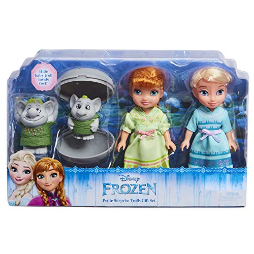 Disney Frozen Petite Surprise Trolls Gift Set Anna Elsa Doll Exclusive by