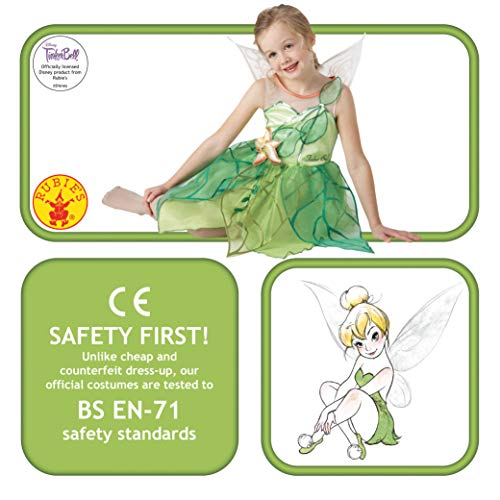 Disney I-884656L - Disfraz infantil de Campanilla con alas brazalete (talla L), color verde