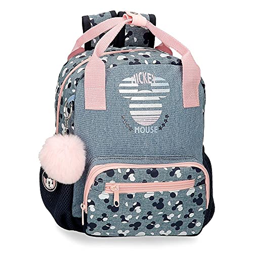 Disney Mickey Denim Mochila Preescolar Azul 21x27x11 cms Poliéster 6,24L