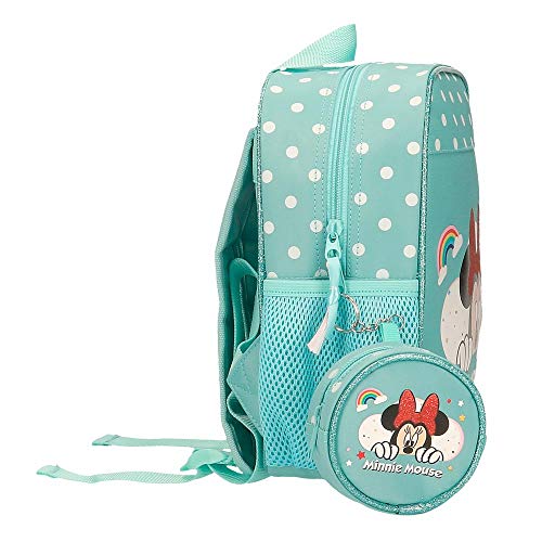 Disney Minnie Rainbow Mochila Guardería Verde 21x25x10 cms Poliéster 5,75L