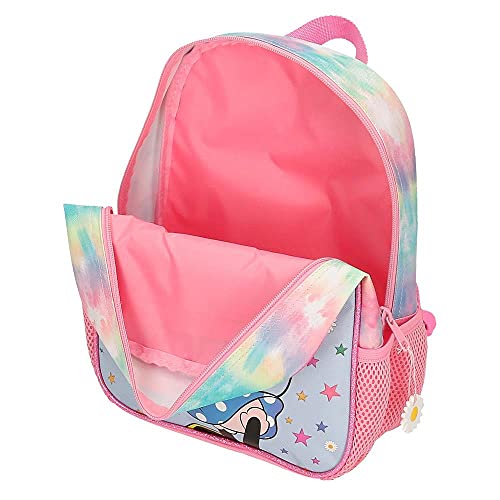 Disney Minnie Wild Flower Mochila Preescolar Adaptable Multicolor 23x28x10 cms Poliéster 6,44L