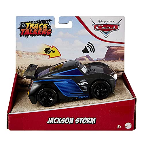 Disney Pixar Cars Jackson Storm Track Talkers - Coche de juguete con sonidos, juguete para niños +3 años (Mattel GXT30)