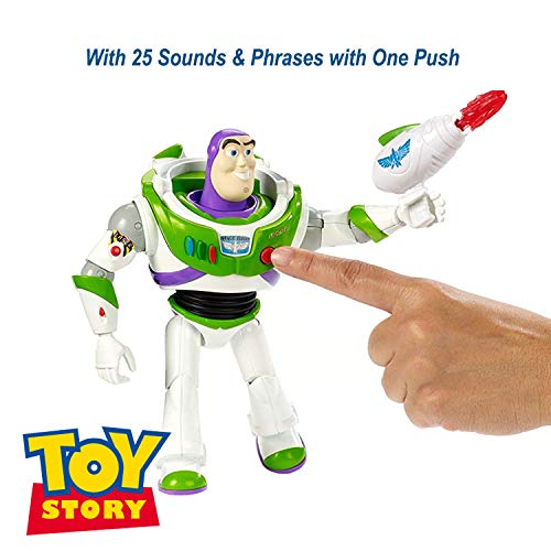 Disney Pixar Toy Story Figuras Juego Set | Buzz Lightyear Aventura Espacial | Figuras de acción Buzz Lightyear para niños y niñas de 25 Sonidos y Frases Incl Zurgbot