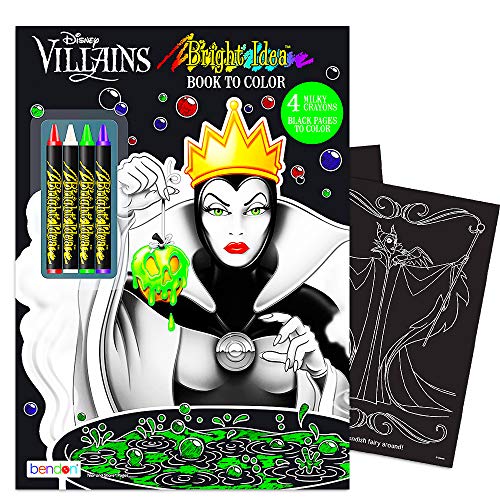 Disney Villains - Juego de libros para colorear y actividades con pegatinas