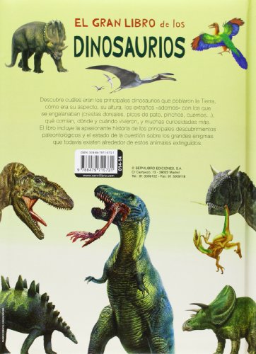 Distripubli-El Gran Libro de los Dinosaurios 26x20cm 200 pag, Multicolor (01414)