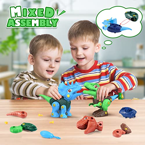 Diyfrety Juguetes Niños 3 4 5 6 7 8 9 Años, Dinosaurios Juguetes Regalo Niños 3-9 Años Juego Construccion 3-9 Años Regalo Cumpleaños Niños 3-12 Años Dinosaurio Construccion Juguete Montaje Educativo