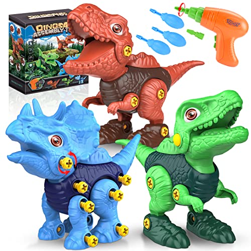 Diyfrety Juguetes Niños 3 4 5 6 7 8 9 Años, Dinosaurios Juguetes Regalo Niños 3-9 Años Juego Construccion 3-9 Años Regalo Cumpleaños Niños 3-12 Años Dinosaurio Construccion Juguete Montaje Educativo