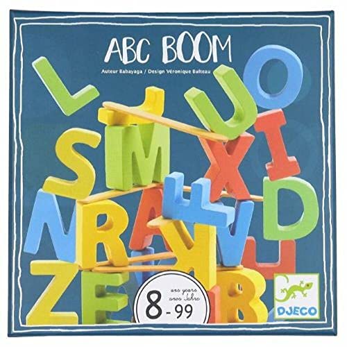 Djeco- Juego ABC Boom Juguetes para apilar y Encajar (38543)