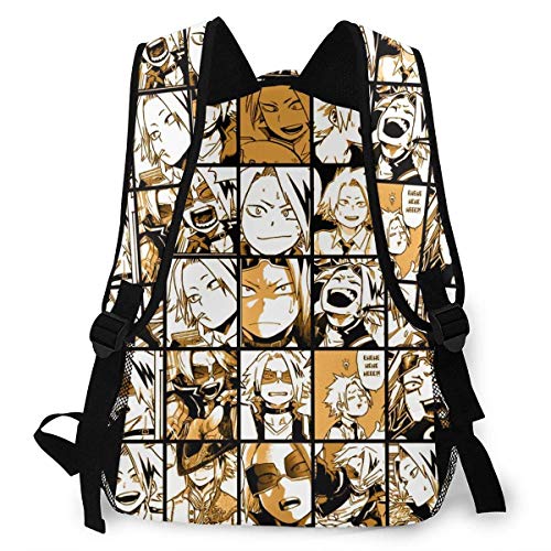 DJNGN Anime My He-r-o ACA-Demi-a Collage Denki Kaminari Canvas Laptop Mochila College School para Mujeres y Hombres