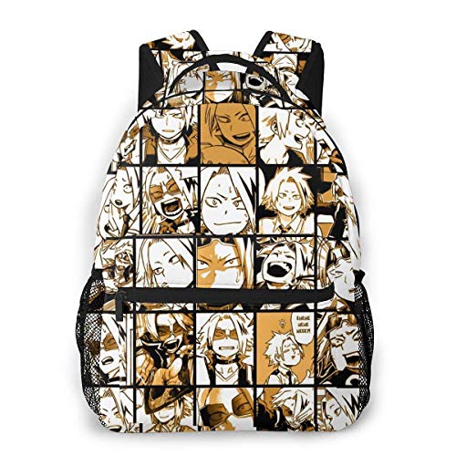 DJNGN Anime My He-r-o ACA-Demi-a Collage Denki Kaminari Canvas Laptop Mochila College School para Mujeres y Hombres