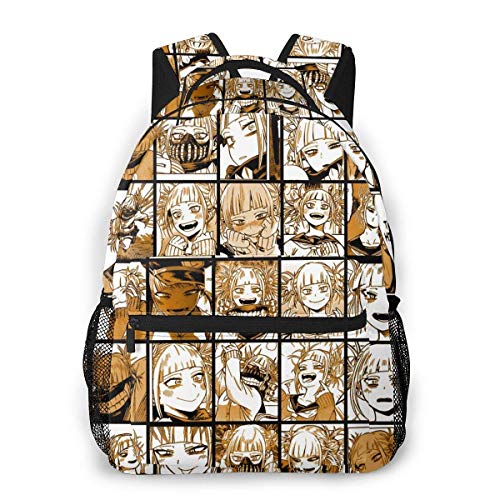 DJNGN Anime My He-r-o ACA-Demi-a Collage Himiko Toga Canvas Laptop Mochila College School para Mujeres y Hombres