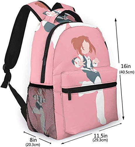 DJNGN Mochila para niños pequeños My He-r-o ACA-Demi-a Backpcak Uravity Ochaco Uraraka Mochilas para niños para niñas Mochila Escolar con Correa