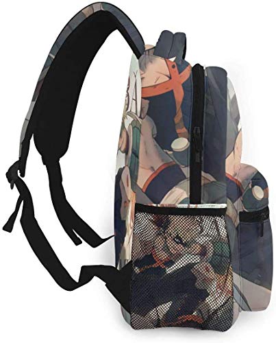 DJNGN Mochilas para niñas Adolescentes My He-r-o ACA-Demi-a Backpcak Bakugou Katsuki Boku No Hero Mochila Duradera con Gran Espacio y Estampado con Correas Acolchadas