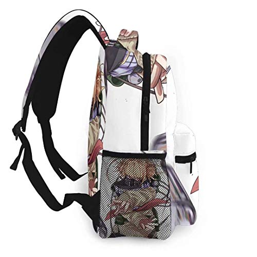 DJNGN My He-r-o ACA-Demi-a Backpack MHA Mochila de Viaje de Moda Unisex BNHA Izuku Journal Notebook Bag Anime School Bookbag Laptop Mochila Daypack para niños Adultos