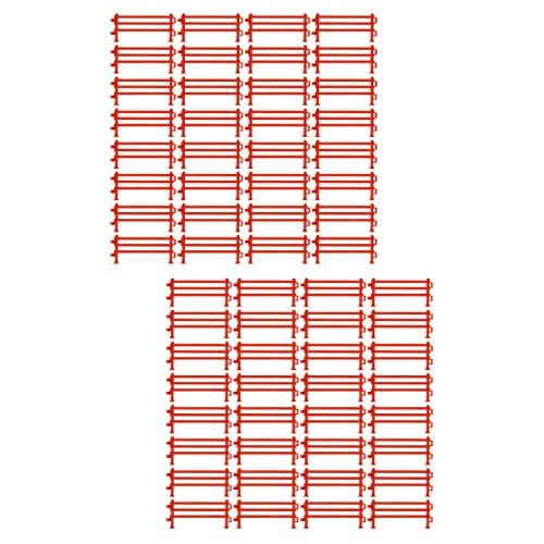 DOITOOL - 200 piezas de bloque de puerta de cercado panel de simulación valla juguete juego de rol barandilla niños juguete valla arena mesa