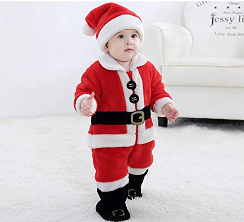 Doladola Unisex Baby Boys Girls Christmas Santa Claus Outwear (Papá Noel, Tamaño 110 (2-2.5 años, Altura: 35"-39"))