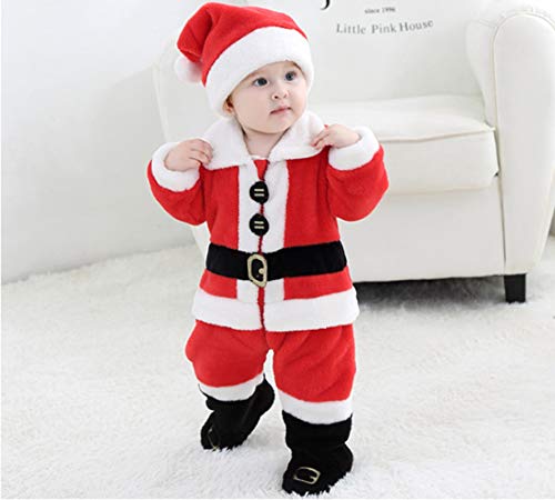 Doladola Unisex Baby Boys Girls Christmas Santa Claus Outwear (Papá Noel, Tamaño 110 (2-2.5 años, Altura: 35"-39"))