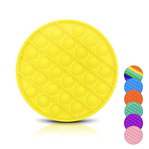 DONSFIELD Pop It Fidget Toy para Todos – Push Pop Bubble Sensory Fidget Juguetes para niños con Autismo y Adultos – Diseñado para Necesidades Especiales y ansiedad – Amarillo