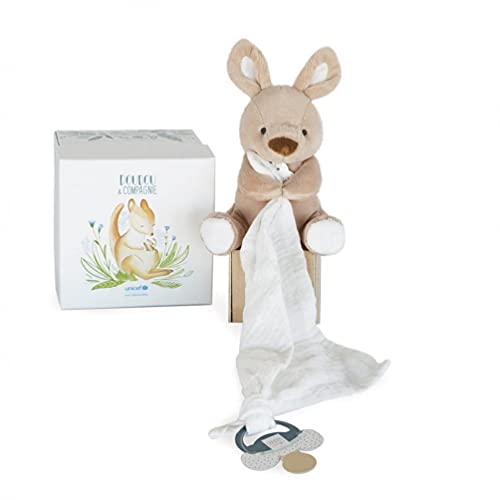 Doudou 3700335237894 - Peluche, unisex, UNICEF PELELE CON DOUDOU ata chupete – Canguro-12cm