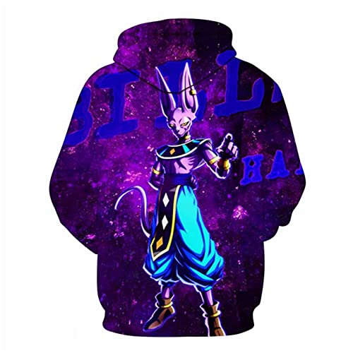 doyouwantmore Sudaderas con Capucha de Dragon Ball Anime Goku Disfraz de Cosplay Sudadera Informal Suelta con Estampado 3D Pullover con Bolsillo para Mujeres y Hombres