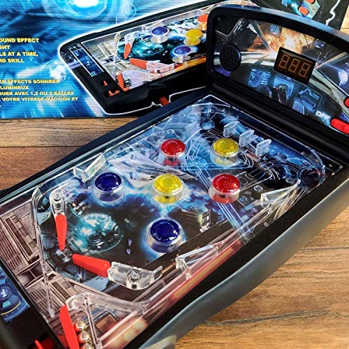 Dr. Troll Galaxy Retro Pinball. Juego clásico del Pinball ambientado en el Espacio y de sobremesa. Juguete para niños a Partir de 3 años y Adultos Aficionados a los Juegos Retro.