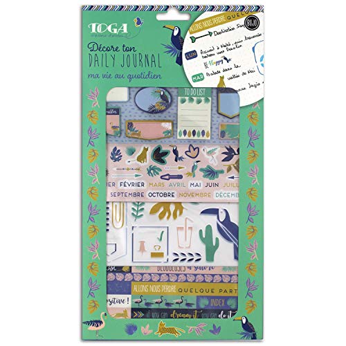 DRAEGER PARIS 1886 Kit de decoración Bullet Journal, Jungle-Verde/Azul, talla única