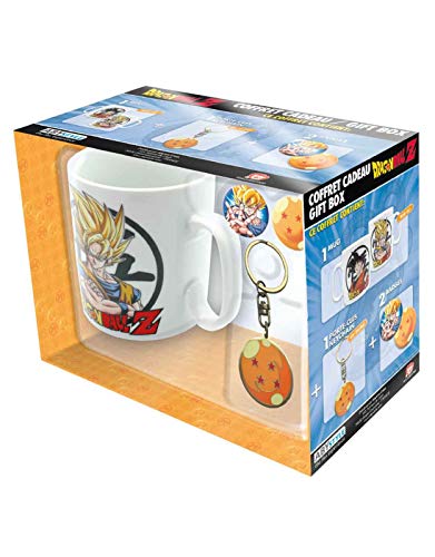 DragonPro 599386031 - Pack Taza, Llavero y chapas Dragon Ball