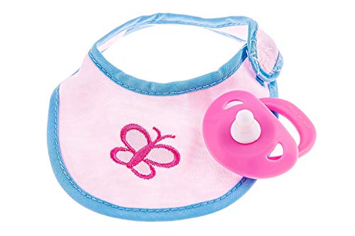 DREAM COLLECTION 4 in 1 Doll feeding time. Magic juice & milk Bib & pacifier