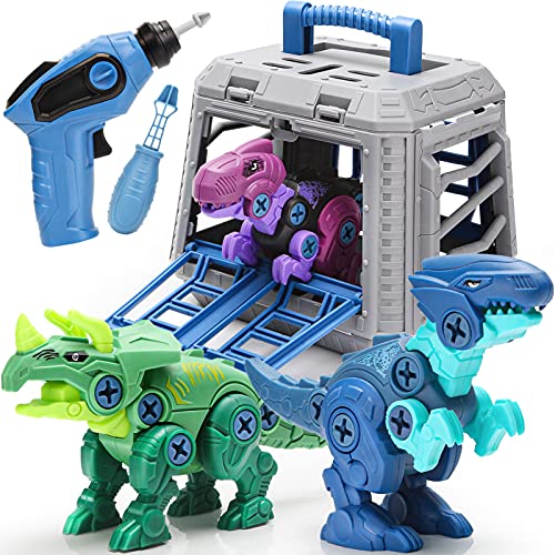 Dreamon Dinosaurios Juguetes para Niños con Jaula Taladro Eléctrico