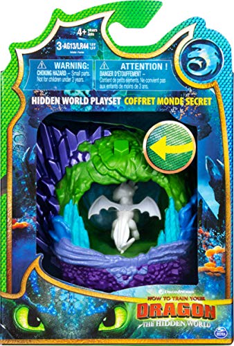 DreamWorks Dragons Hidden World Playset, Dragon Lair with Collectible Lightfury Figure, for Kids Aged 4 and Up